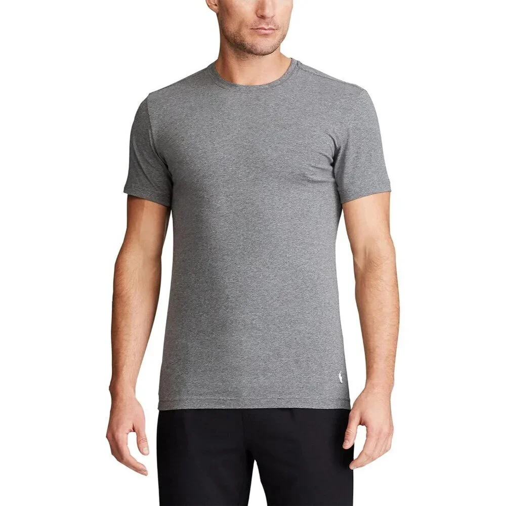 Mens Slim Fit Stretch Crew Undershirts 3-Pack